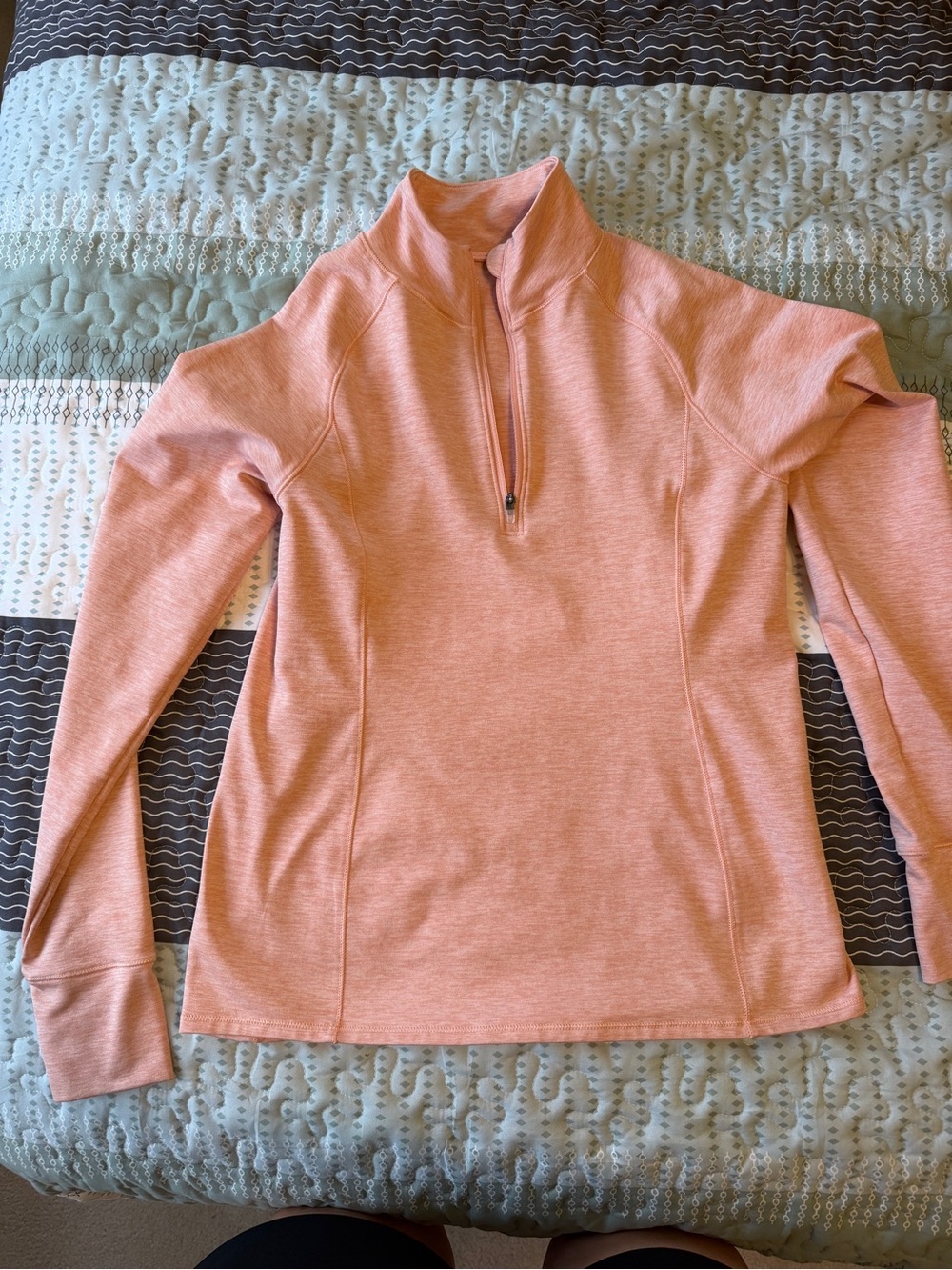DSG Peach Long-Sleeve Quarter-Zip Top